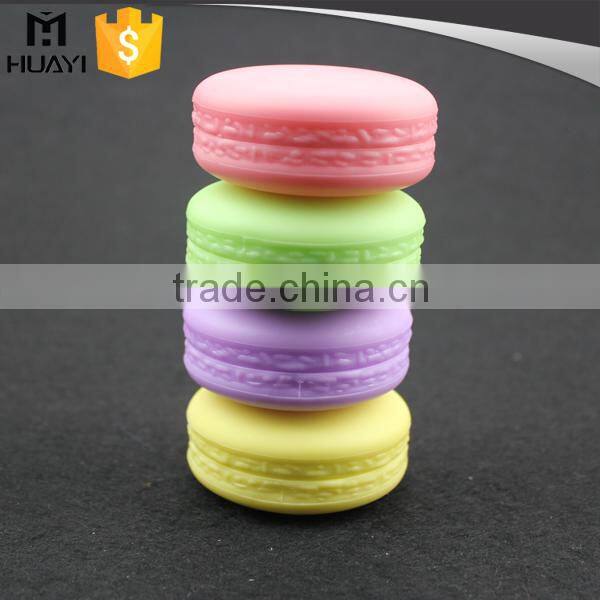 Colorful Plastic Macaron Shape empty cute Lip Balm Container