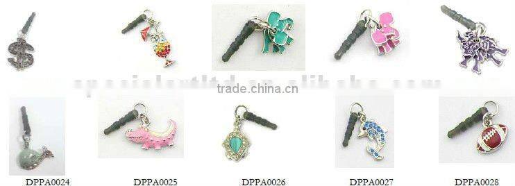 promotional fashion crystal earphone jack plug,designed by (C) charis,OEM service,pass SGS factory audit