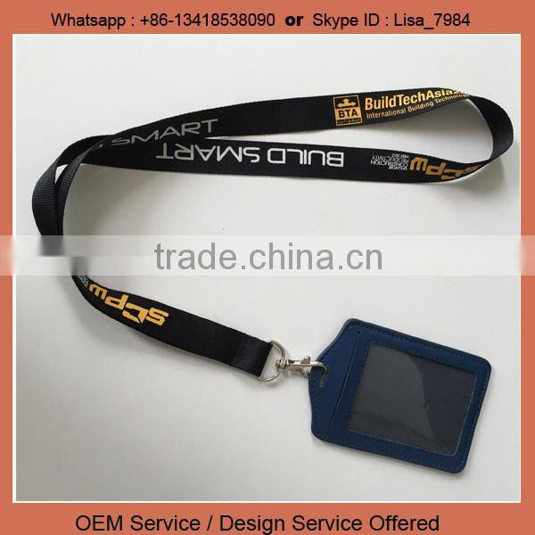 2015 New China wholesale id card custom printed sublimation polyester custom lanyard card
