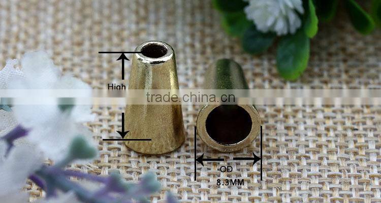 Metal cord stopper for hang tag