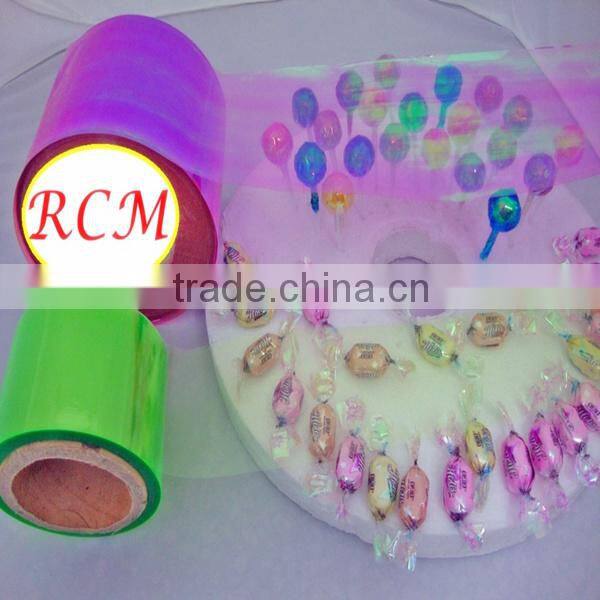 High Quality And Hot Selling PVC Fluorescent Rainbow Film Candy Packaging