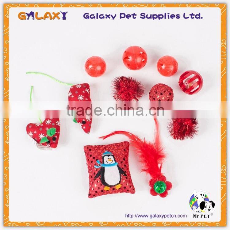 XMAS Christmas mix loading cat toys set with stocking