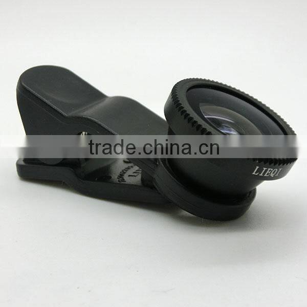 3 in 1 fish eye +macro +wide angle lens for mobile phone