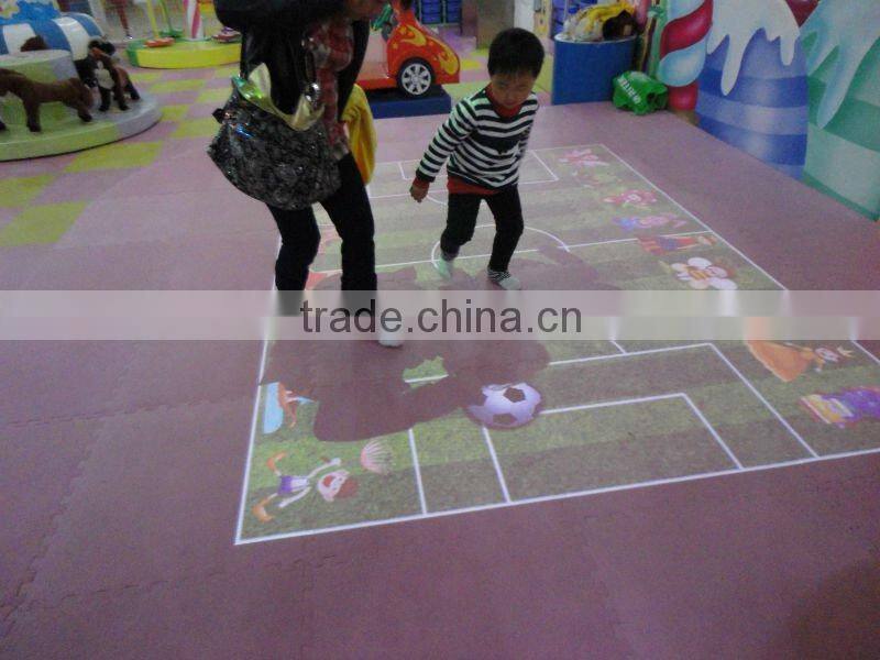 interactive floor or wall projection system for LCD advertising display