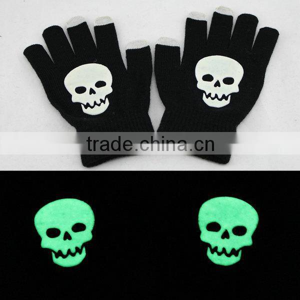 Acrylic fibers iphone/ipad embroidery touchscreen gloves