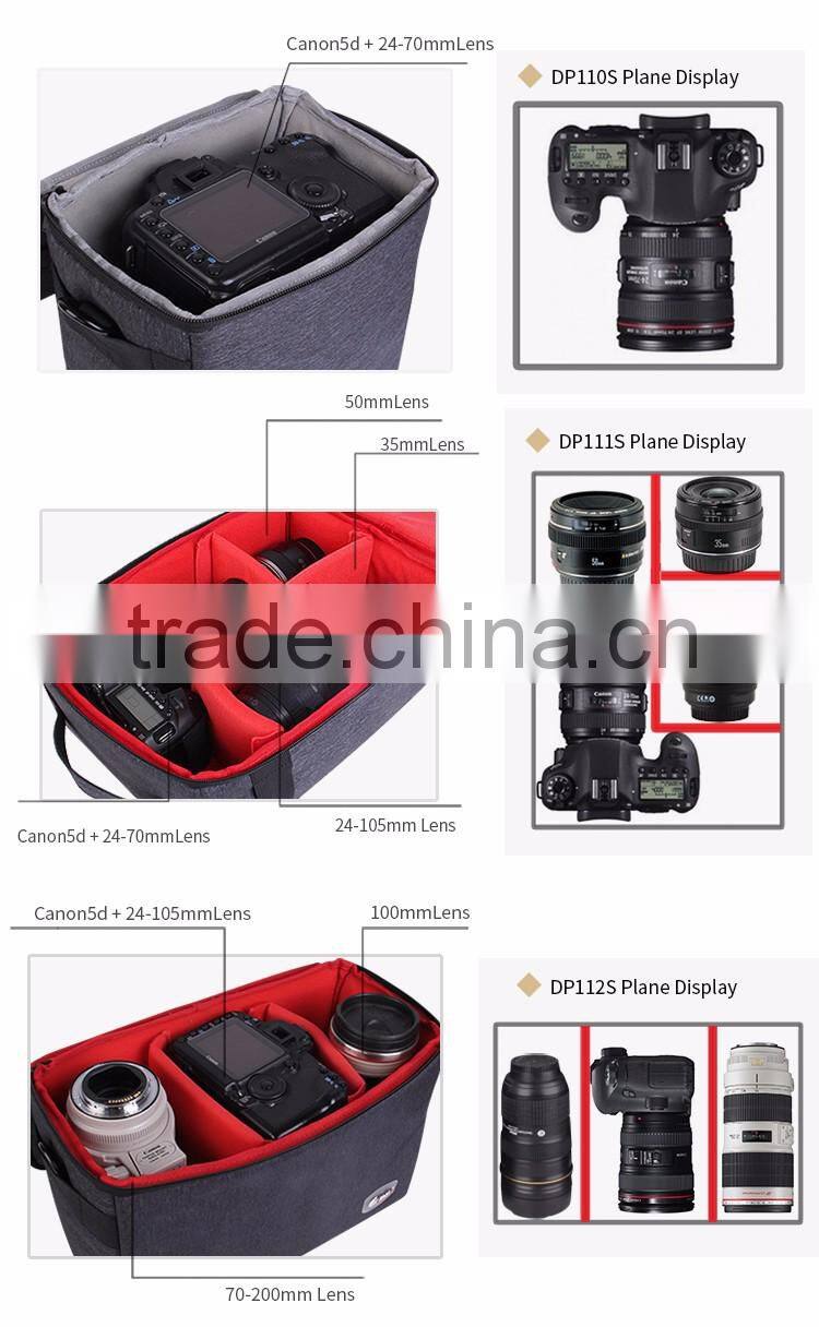 Customized professional waterproof outdoor lens soft pouch camera bag