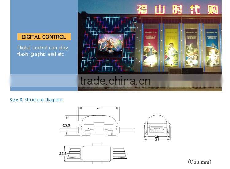 Flexible outdoor building decorative led intelligent running pixel light