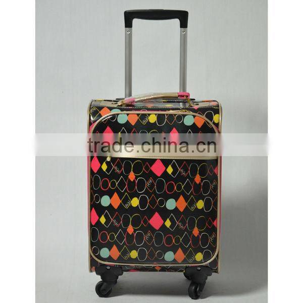 Cheap 6 Wheels PU Suitcase