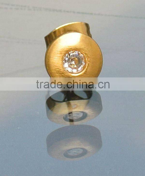 2013 gold plating cute stainless steel jewelry earring