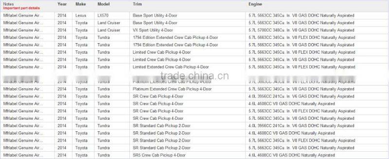 High quality air filter cabinfilter for 17801-38030 1780138030