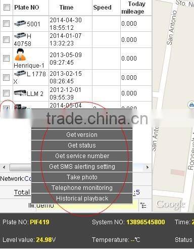 Bus tracking software gps tracking platform GS102 over-speed alarm function