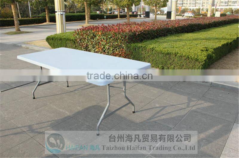 High quality 2 meters strong plastic picnic table/hot sell plastic restaurant table with removable legs