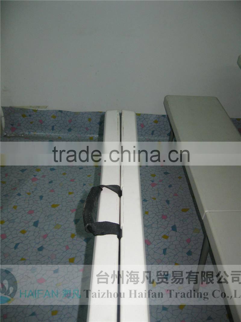 high durable183cm thicken panel adjustable plastic office table for meeting/hot sell office plastic folding meeting study table