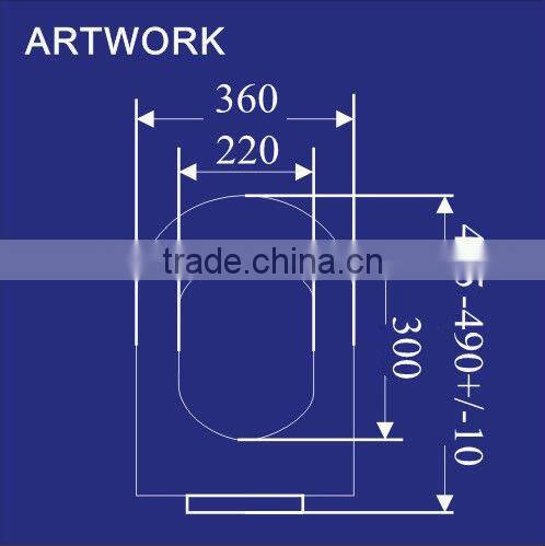 1040 Promotion sanitary wc d shape soft toilet seats