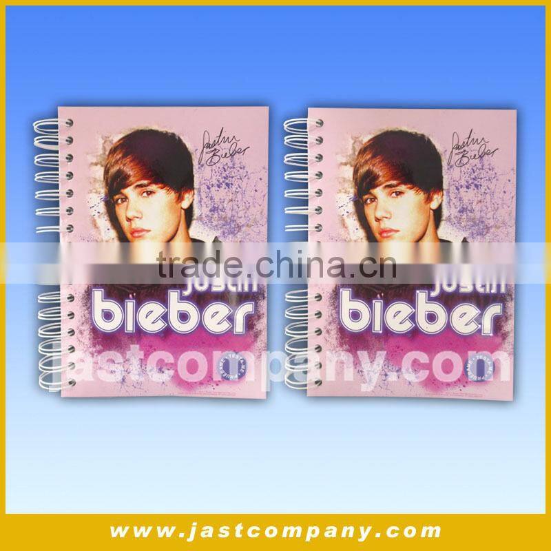 Justin Bieber School Music and light Diary And Music Notebook