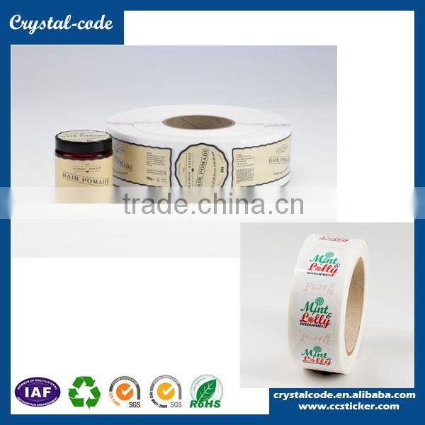 Custom sticker adhesive paper cosmetics label