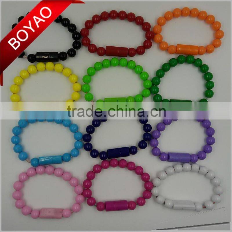 2016 High Quality Buddha Bead Bracelet usb cable, wearable bracelet usb cable, bracelet usb cable in 1m