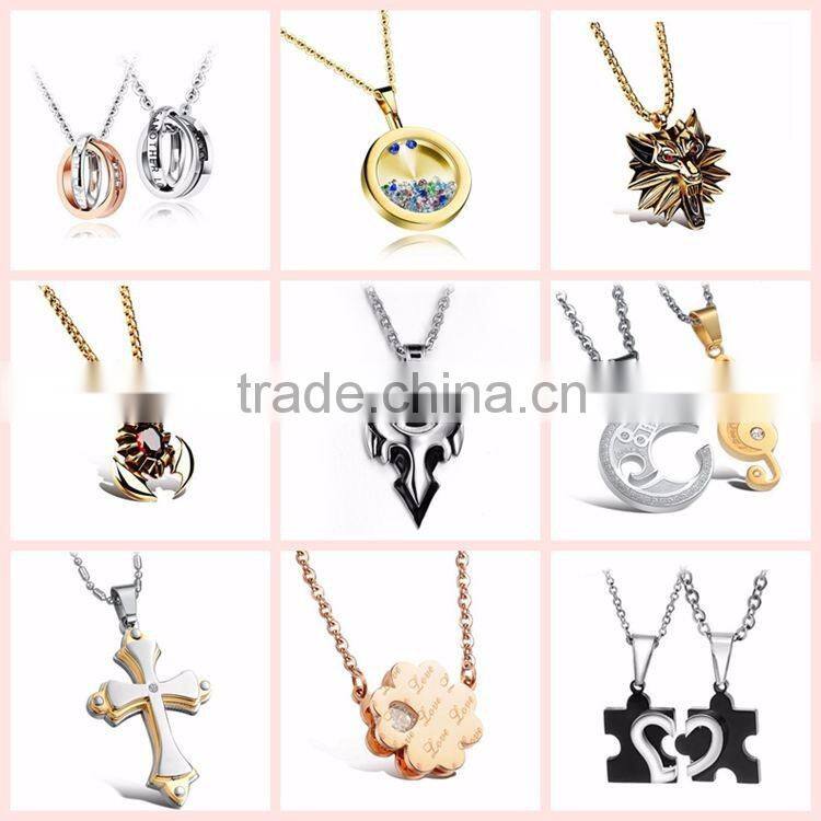 ^_^ 2016 Wholesale Beautiful Necklace Rose Gold Plated Key Pendant Necklace For Couple Costume Jewelry Factory Direct @_@