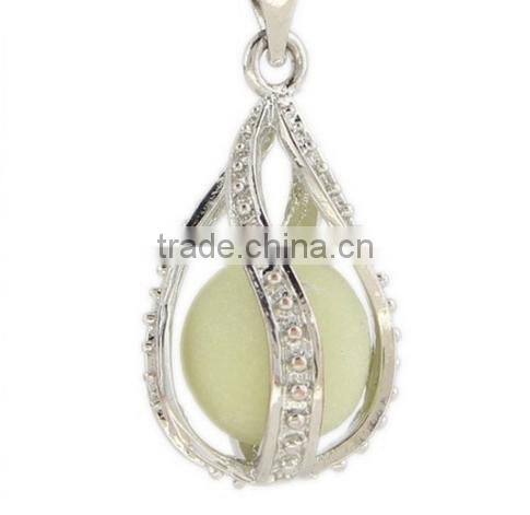 Mini Order New Piercing luminous stone Pendant Necklace Couple Love Long Chain Necklace Pendant Gifts