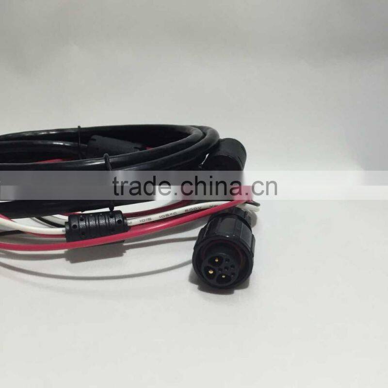 Electric cable waterproof electrical connector 8 pin cable with ferrite ring magnet