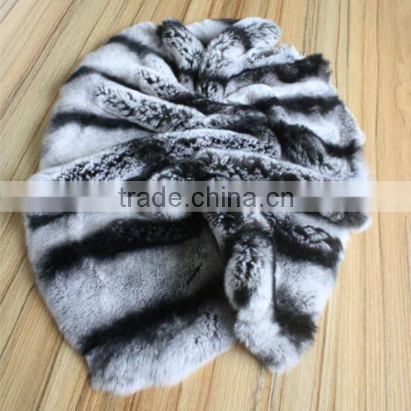 High Quality Luxurious Chinchilla Fur Rex Rabbit Fur Pelts for Coat