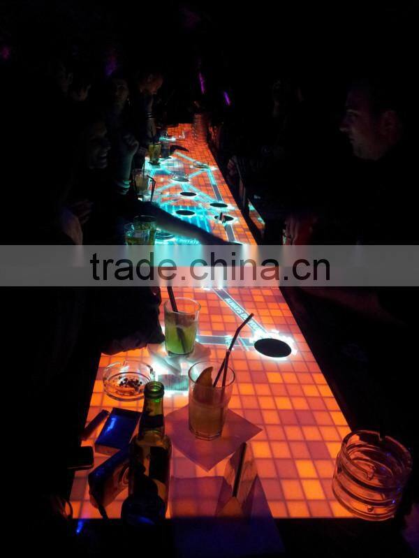 Chariot hot products table glass bar interactive Circle effect