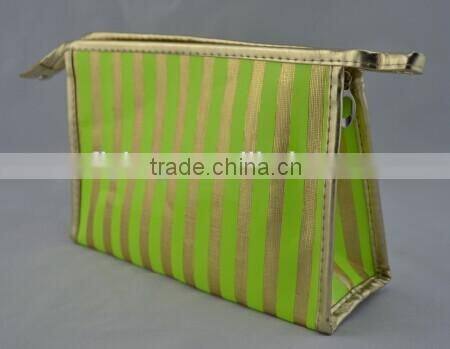 wholesale stripe pvc makeup bag
