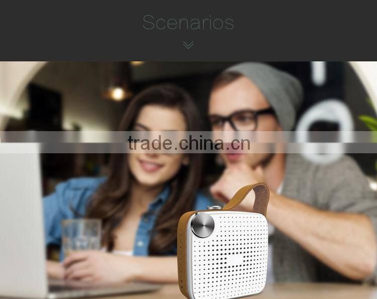 NEW model portable bluetooth speaker 3D Stereo sound with leather handle