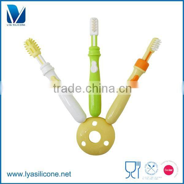 Custom Best Infant Toothbrush of 2016 | Shenzhen Silicone Products Manufacturer Baby Training Toothbrush Set