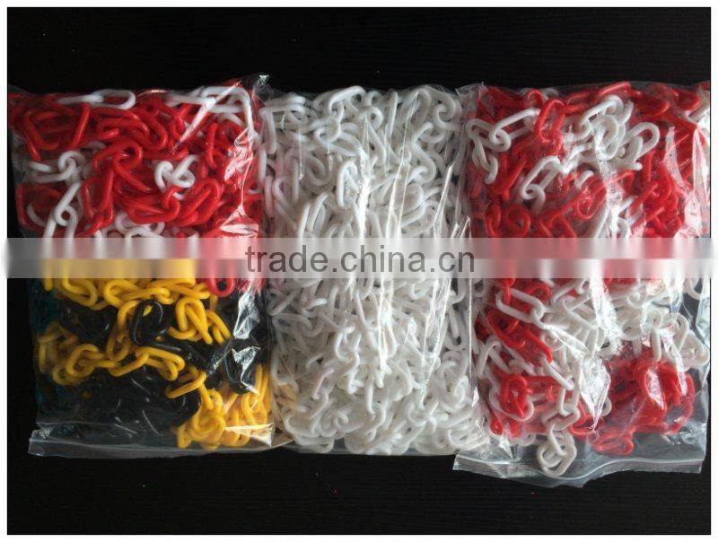 6mm white plastic chain for road safety