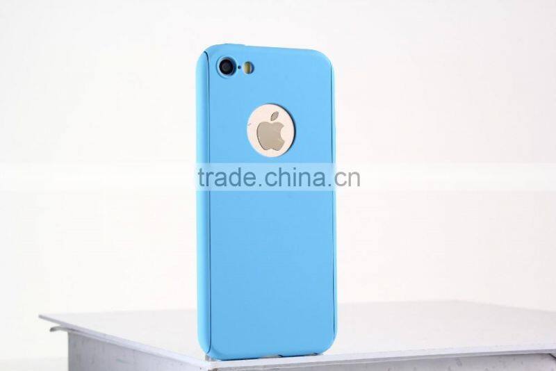 360 Degree Full Cover Plastic Hard Case for iPhone 7 7 Plus Shockproof Case with Tempered Glass