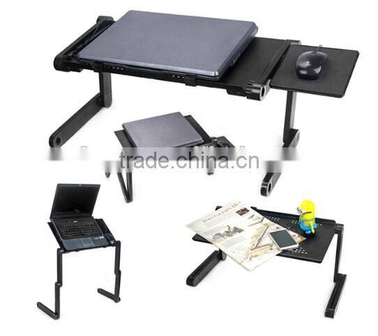 Portable folding multipurpose laptop stand with cooler fan ,adjustable laptop desk cooler stand