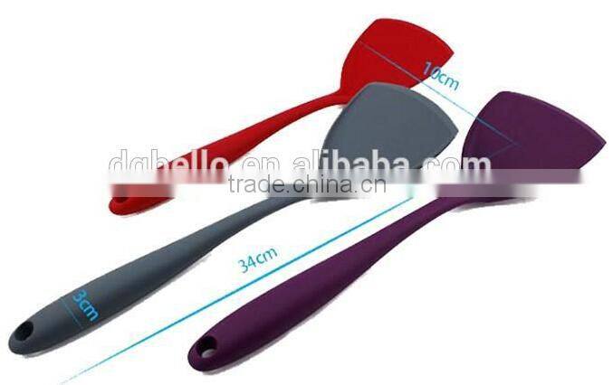 Food Grade Silicone Cooking Turner with Stainless Steel Inserted Silicone Kitchenware