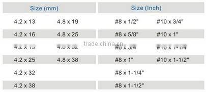 #8x1'' slivery modified truss head self tapping screw