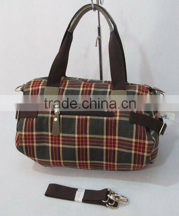 2012 newest tweed handbag cylinder shape bag