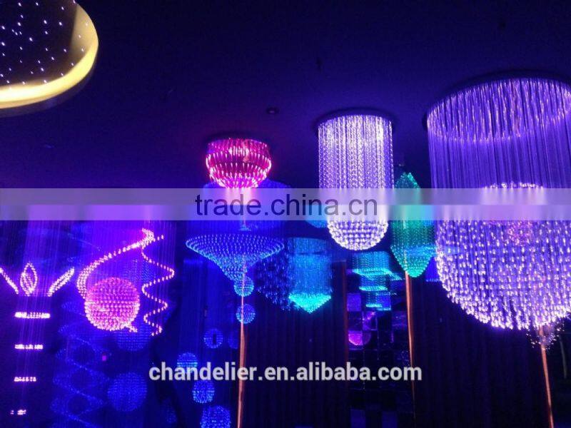 2014 hot sale crystal fiber optic lighting for Restaurant decoration