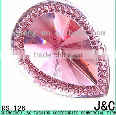 29 mm round white AB flowers Acrylic stone