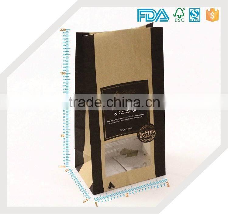 Online shopping Greaseproof fast food paper bag used in noshery or supermarkets