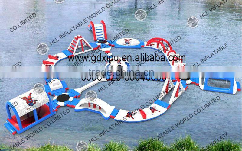 Giant inflatable floating water park