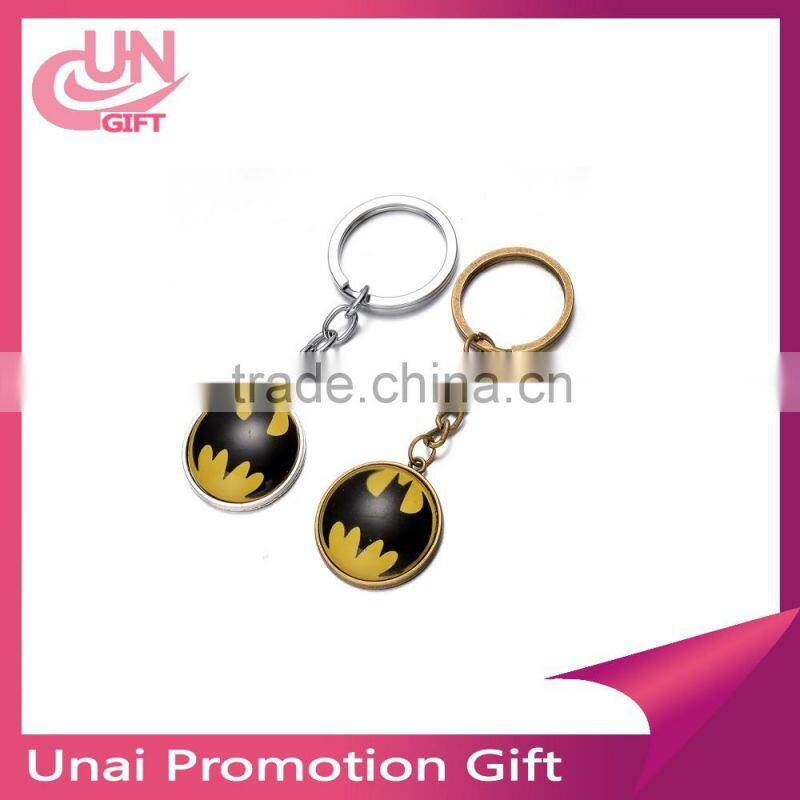Promotion gift Custom OEM design laser cut logo key holder Handmade leather keychain