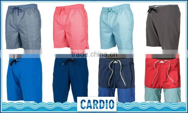 Fly Closure 11% Spandex embroidery logo mens borad shorts