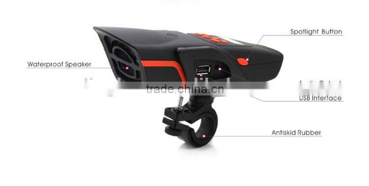 Hot! Fashion Design 7 Functions Excellent Sound AV126 Wireless Bicycle Bluetooth Speaker with LED Light Power Bank