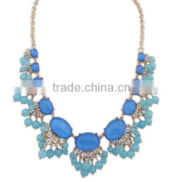 2016 new fashion personality national style beads statement necklace