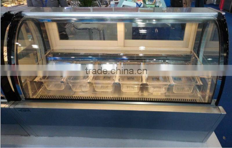 Commercial ice cream display showcase refrigerator
