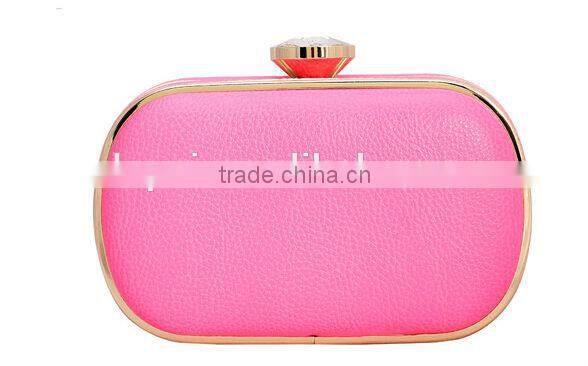 2014 metal mesh and leather evening bags fashion clutch Evening Bag