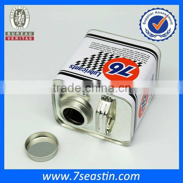 Easy open lid metal oil tin can