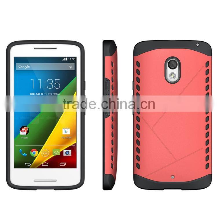 2 in 1 Rugged Shockproof Heavy Duty Slim Armor Cover Case for Moto X Play
