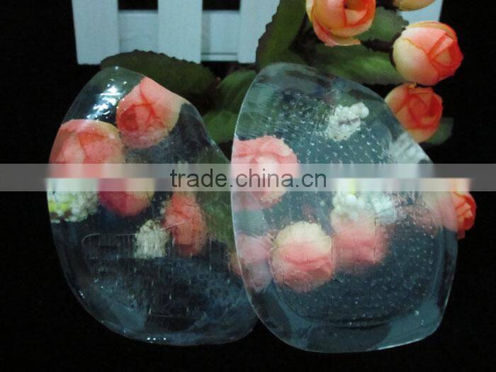 comfortable adhesive anti slip silicone rubber shoe pad