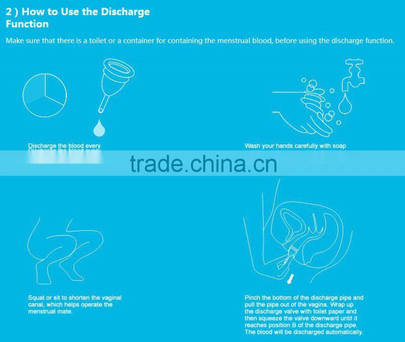 transparent shined surface and Soft Reusable Cups for Lady Menstrual Period Wholesale