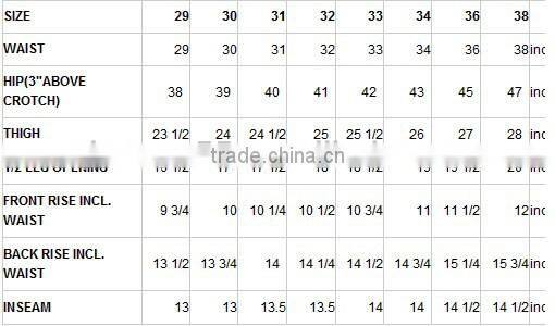 fashion wholesale cheap 100% jean shorts pants